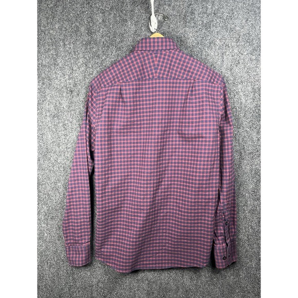 Charles Tyrwhitt COTTON SLIM FIT Mens Size S Blue Red Plaid Dress Shirt - Picture 8 of 10